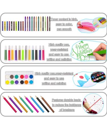 KINSPORY 86PC Art Set for Kids - Wooden Case Drawing Kit with Sketch Book, Markers, Crayons, and Pencils - Ideal for Budding Artists, Teens, Boys, Girls - Pink - Buy Online on GoSupps.com