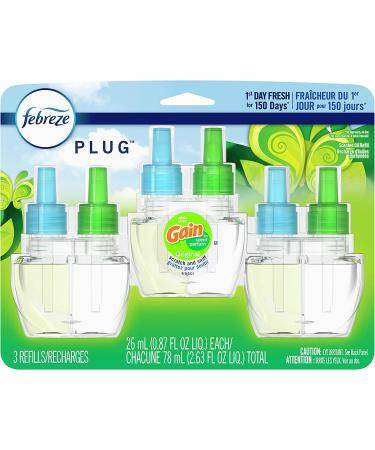 Febreze Plug in Air Freshener Variety Pack - Downy April Fresh & Gain Original Scent, (6 Refills) Odor Eliminator for Strong Odors - Buy Online on GoSupps.com