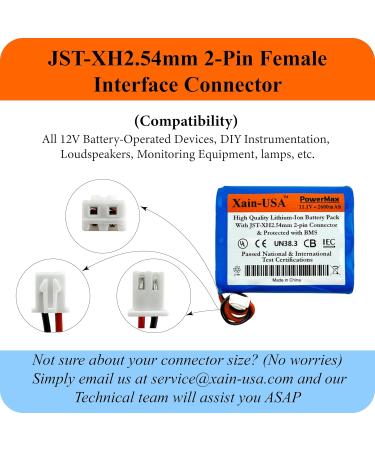 Powerful 11.1V Li-ion Replacement Battery 2600mAh | JST-XH2.54 | Compatible with Super LifeJacket Jolt IMW888S & IMW889N-BLKC - Buy Online on GoSupps.com