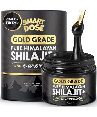 Pure Himalayan Shilajit Resin - Over 85% Fulvic Acid & Large Jar w/ 125 Servings - Probably The Purest Shilajit on The Market - US Lab Tested for Authentic Himalayan (Large Jar Gold-Grade Shilajit) Gold-Grade Shilajit (Lar
