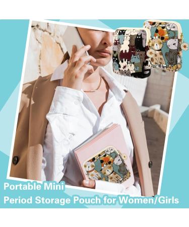 Amabro Sanitary Napkin Storage Bag 2PCS - Cute Daisy Zipper Period Bags for Women & Teen Girls - Ideal for School, Travel - Feminine Product Organizer - Buy Online on GoSupps.com