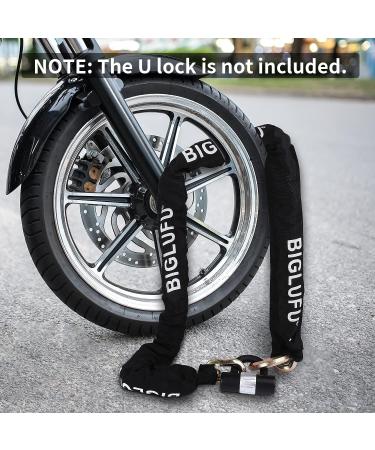 Biglufu 4ft/120cm Motorcycle Security Chain - Heavy Duty Hardened Steel Anti-Theft Chain for Motorbikes, Gates, and Bicycles - 10mm Thick Cut Proof Chain Link - Buy Online on GoSupps.com