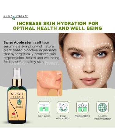Buy Swiss Apple Stem Cell Serum - Anti-Aging Face Serum with Growth Factors Hyaluronic Acid & Aloe Vera for Plump Skin & Reduced Fine Lines - Buy Online on GoSupps.com