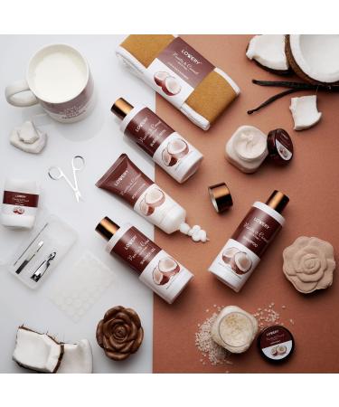 Birthday Mens Gifts: Coconut Bath Gift Set & Spa Kit for Dad Best Self Care & Office Gift - Buy Online on GoSupps.com