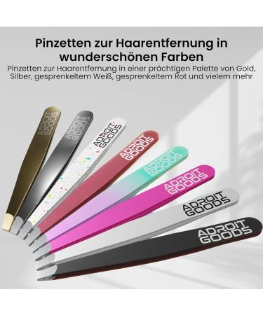 AdroitGoods Professional Slanted Stainless Steel Tweezers for Epilation - Silver | International Shipping Available - Buy Online on GoSupps.com