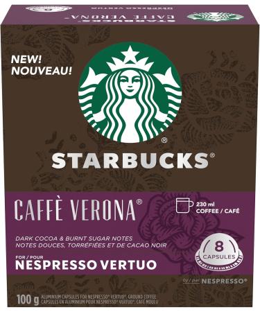 Starbucks by Nespresso Veranda Blend Blonde Roast Coffee Pods Nespresso Vertuo Line Compatible Capsules 8 Coffee Pods & VertuoLine Caffe Verona - 8 Pack Coffee + COFFEE Veranda 1 g (Pack of 1) - Buy Online on GoSupps.com