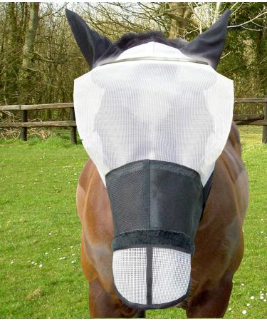 Gee Tac Fly Mask Heavy Duty Eye Clearance White Reflects UV Sun Light - FULL - Buy Online on GoSupps.com