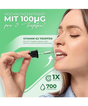 Bj kovit Vitamin K2 Vegan Drops - High Bioavailability MK-7 - 700 Drops with 100 g Natural K2 per Dose - International Shipping Available - Buy Online on GoSupps.com