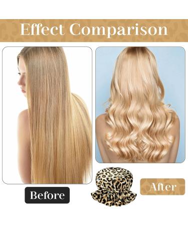 Heatless Curls Set - 3 pcs Non-Slip Curlers for Short to Long Hair | DIY Overnight Curls in Leopard Pattern - Buy Online on GoSupps.com