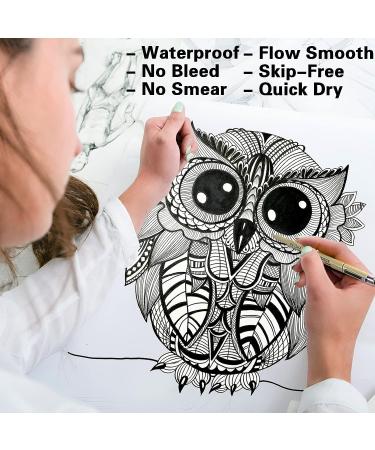 Micro Fineliner Drawing Pens Set - 6 Black Waterproof Ink Artist Supplies for Sketching, Journaling, Manga, and Watercolor - Fine Line Archival Inking Markers with 6 Tip Sizes - Buy Online on GoSupps.com