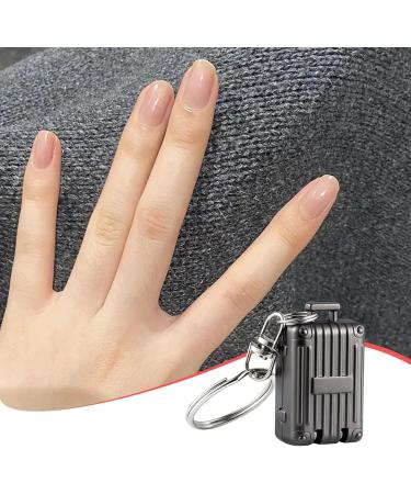 Thick Nail Clippers Folding Nail Clippers | Stainless Steel Nail Clippers Keychain Foldable - Fashion Accessories for Manicure Trimmer Nails Toenails School Travel Black L - Buy Online on GoSupps.com