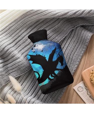 Dinosaur Hot Water Bottle with Plush Cover - Perfect Hand Warmer for Adults & Kids | 26.5x15.3cm | International Shipping - Buy Online on GoSupps.com