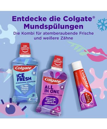 Colgate Mouthwash Ice Fresh 6x500 ml - Antibacterial Alcohol-Free Oral Care for Immediate & Persistent Freshness - Optimal Protection - Buy Online on GoSupps.com