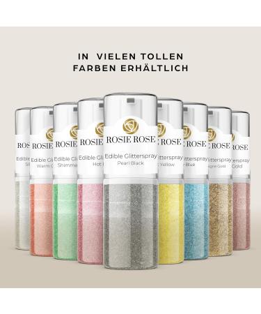 Buy Rosie Rose Edible Glitter Spray - Pearl Black 5g for Cakes Muffins & Drinks | Perfect Glamorous Decoration - Buy Online on GoSupps.com