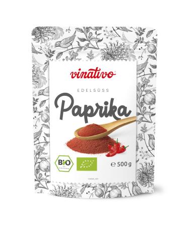 vinativo Paprika noble sweet ORGANIC ground 500g organic quality gourmet paprika mild Spanish paprika powder 500 g (1 pack)