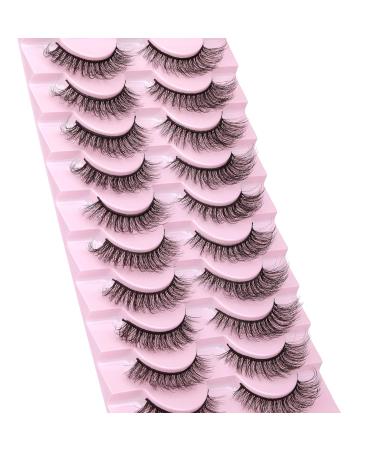 Buy 10 Pairs Wispy Faux Mink Eyelashes - 3D Effect, Lightweight, Reusable | wiwoseo - Buy Online on GoSupps.com