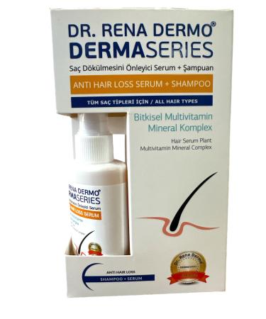 Dr Rena Dermo Antihair loss serum + shampoo plantbased multivitamin mineral complex 65ml + 300ml