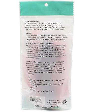 Wild Essentials Infinity Fleece Luxury Sleep Mask in Peacefully Pink - Buy Online on GoSupps.com