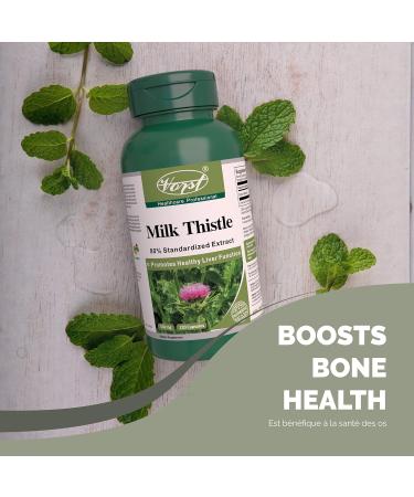 VORST Milk Thistle 80% Silymarin with 25:1 Extract Ratio (3750mg Raw Extract Equivalent) 120 Capsules | Supplement For Natural Liver Cleanse & Gallbladder Detoxification and Health | Powder Pills | 1 Bottle 120 count (Pack of 1) - Buy Online on GoSupps.com