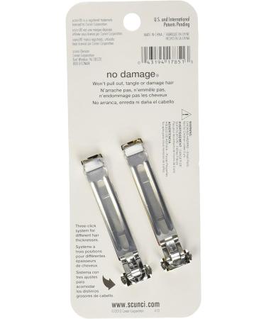 Scunci No-Slip Grip Auto Clasp Barrettes - Pack of 4 - Buy Online on GoSupps.com