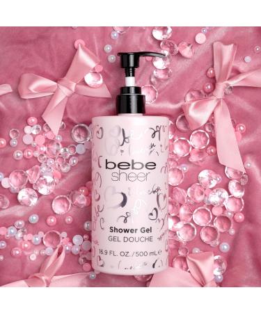 bebe Sheer Shower Gel - Moisturizing Body Wash Women with Apple and Green Floral Notes - Leaves Skin Hydrated Soft and Silky - 16.9 oz - Buy Online on GoSupps.com