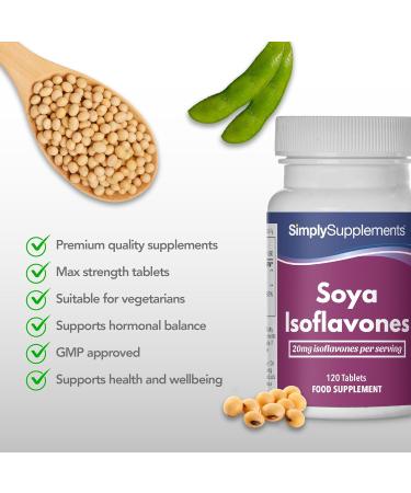 Soya Isoflavones Tablets with Vitamin B6 for Hormonal Balance - 120 Count | One-a-Day - Buy Online on GoSupps.com