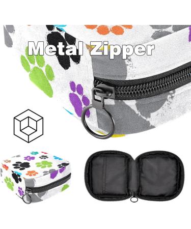 Colorful Dog Paws Women s Binding-Up Bag | Tampon Storage with Zip Pockets - Stylish & Functional - Buy Online on GoSupps.com