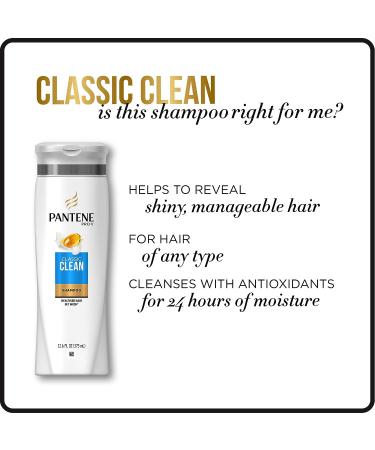Pantene Pro-V Classic Clean Shampoo - 20.1 Fl Oz - Gentle Daily Cleansing Formula - Buy Online on GoSupps.com