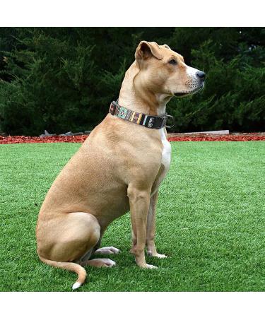 Heele Dog Collar for Small & Medium Dogs - Adjustable Bohemian Cyan Patterned Collar for Comfort & Durability | XS Size (21.6-28cm) - Buy Online on GoSupps.com