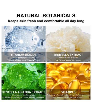 Mushroom Head Air Cushion BB Cream CC Cream Moisturizing Liquid Foundation Concealer - Lasting Makeup Base for Even Skin Tone (#02 Natural) 1 Ounce (Pack of 1) #02 Natural - Buy Online on GoSupps.com