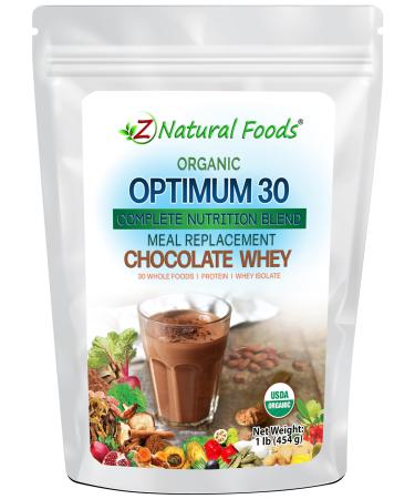 Z Natural Foods Optimum 30 Organic Chocolate Whey Meal Replacement Powder