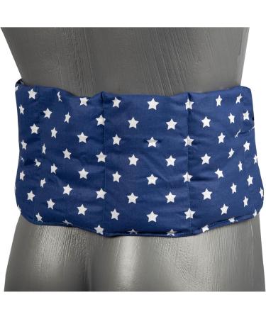 Buy 7-Chamber Cherry Stone Pillow with Band - Heat Cushion Back 65x15 Stars-Blue - Buy Online on GoSupps.com
