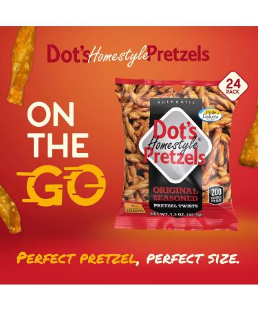 Dot's Homestyle Pretzels 1.5 oz Lunchbox Size Pack (24 Pack) - Original Seasoned Twists - Buy Online on GoSupps.com