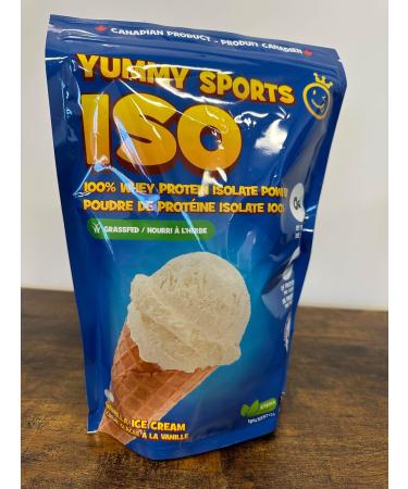 Yummy Sports Whey Protein Powder Isolate - 27g Protein Per Serving - Grass Fed Fast Absorbing Protein - Vegan Zero Sugar Keto Friendly Protein Supplement - 30 Servings 2 LBS - Vanilla Ice Cream - Buy Online on GoSupps.com
