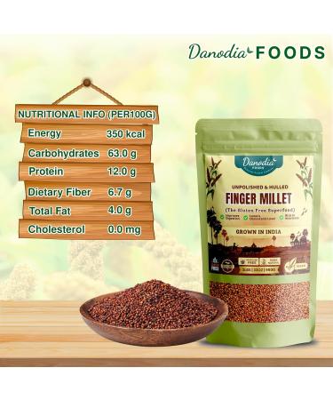 Danodia Foods Danodia Foods Natural Unpolished Finger Grains 450g ( 1 lb) | Gluten-Free Whole Grain | Non-GMO | Plant-Based Cuisine | Rice & Wheat Alternative | Resealable Bag | Origin: India - Buy Online on GoSupps.com