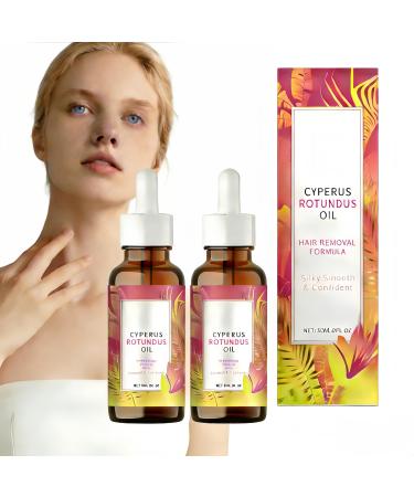 Cyperus Rotundus Oil 2pc Cyperus Rotundus Essential Oil Cyperus Rotundus Oil for Hair Removal Cyperus Rotundus Pure Natural Hair Removal Oil Moisturizing and Soothing Skin Care Smooth Skin 0A 2pcs
