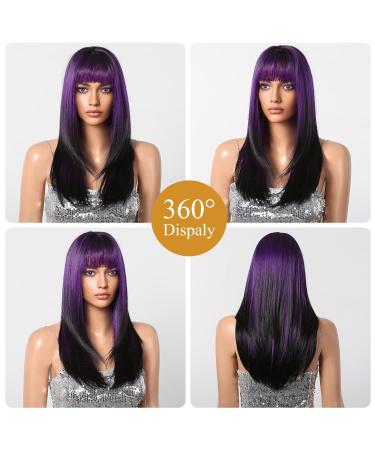 Shop Testar Lila Wigs for Women | Heat-Resistant Synthetic Ombre Purple & Black Wigs for Every Occasion - Buy Online on GoSupps.com
