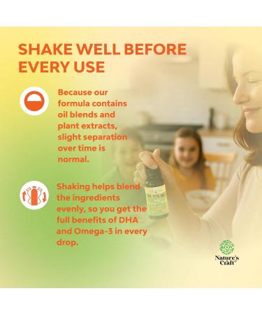 Kids DHA Omega 3 Drops - Fatty Acids Omega 3 6 9 for Brain Immune Strength & Vision - Nutritional DHA for Kids for Healthy Nervous System & Focus Support - Liquid Supplement with EPA & ALA - 2 Fl Oz Liquid 2 Fl Oz (Pack of  - Buy Online on GoSupps.com