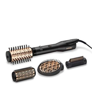 Babyliss Big Hair Luxe Rotating Warm air brush hair dryer with 4 attachments to smooth brush and for volume and shape luxurious foehns for shine and smoothness test winner AS970E NEW - Buy Online on GoSupps.com