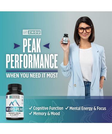 Zhou Nutrition Neuro-Peak â€“ Premium Brain Support Formula | 30 Capsules - Buy Online on GoSupps.com