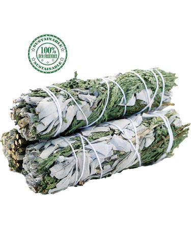 Ancientveda White Sage Mix Smudge Sticks 3 Pack - Cleansing Meditation Yoga Smudging | Cedar Rosemary Eucalyptus Juniper - Buy Online on GoSupps.com