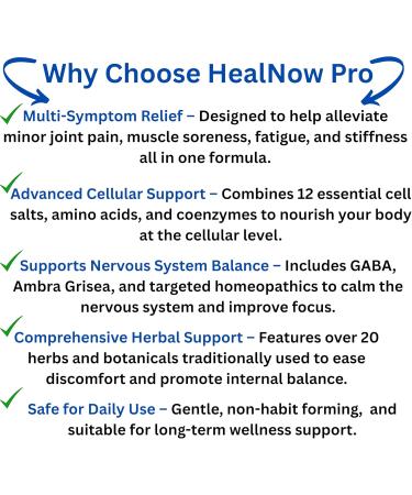 RENEW MIND HealNow Pro Homeopathic Support for Joint Pain Muscle Aches Arthritis Pain and Muscle or Joint Stiffness Professional Grade Formula Promotes Comfort Mobility & Energy - 2 fl oz - Buy Online on GoSupps.com