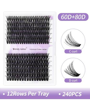 Buy Individual Eyelashes - 240 PCs DIY Cluster Eyelash Curl Mix 16-20mm for Extensions at Home - Buy Online on GoSupps.com