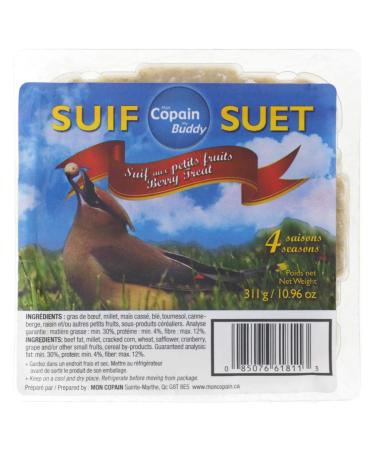 Mon Copain/My Buddy Suet Bird Food 4 Seasons - 311g (Berry Treat)