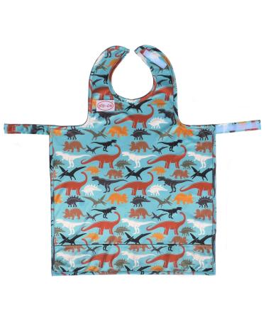 BIB-ON A New Full-Coverage Bib and Apron Combination for Infant Baby Toddler Ages 0-4. (Dinosaurs)