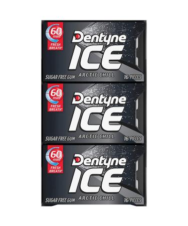 Dentyne Ice Arctic Chill Sugar Free Gum - 144 Total Pieces (16 Count, Pack of 9) - Buy Online on GoSupps.com