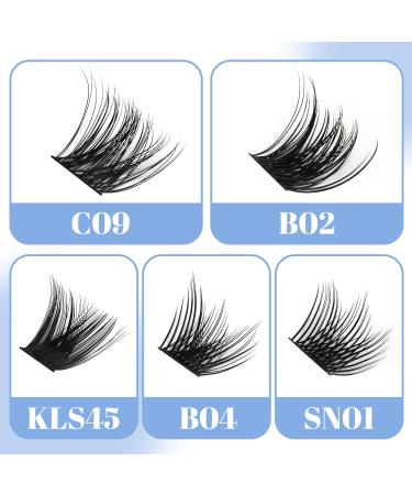 144pcs Cluster Individual Eyelash Extensions D Curl 0.07mm 8-16mm Mix DIY Lash Extensions - GEMERRY Lashes(B02-D-0.07-8-16mm) - Buy Online on GoSupps.com