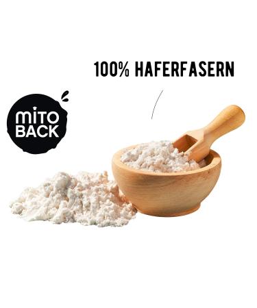 Mitoback Oat Fiber for Baking - 2 x 350g Pack | Gluten-Free Low-Carb Vegan High Fiber for Perfect Texture in Breads & Baked Goods - Buy Online on GoSupps.com