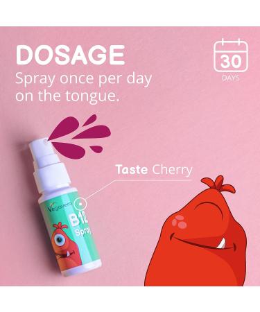 Vegavero Kids Vitamin B12 Spray | Natural Cherry Flavour | No Artificial Additives | Methylcobalamin & Cyanocobalamin | 4 Months Supply | 125 Sprays | Vegan - Buy Online on GoSupps.com