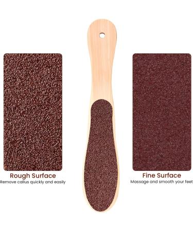 ONEBOOM Foot Files for Hard Skin Natural Foot Scraper with Wood Handle Hard Skin Remover Foot for Men and Women Double Sided Foot Scraper Hard Skin Remover to Eliminates Corns and Calluses - Buy Online on GoSupps.com
